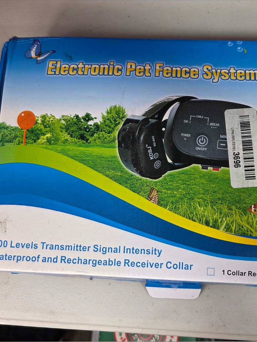 Cevene Electric Dog Fence Pet Containment System Waterproof Rechargeable OpenBox